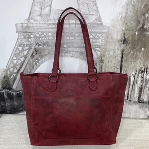 ❤️🩷Frye Melissa Zip Tote Sangria Leather Shopper/Shoulder Bag MSRP $398 - Picture 1 of 16