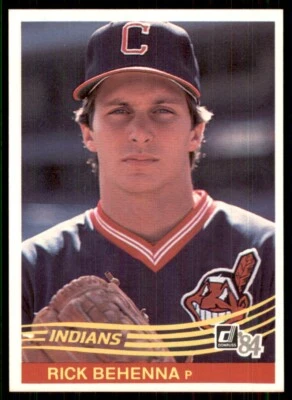 1984 Donruss Set Break #346 Rick Behenna Cleveland Indians - Image 1 of 2