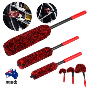 3X Car Wheel Rim Cleaning Brush Kit Woolies Super Plush Soft Alloy Wheel Cleaner - Picture 1 of 15