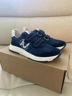 Zapatillas Naturino Jesko Niños Talla EU34 - US 3 Gamuza Azul Marino-Blanco Italianas Nuevas con Etiquetas Foto 1 de 4