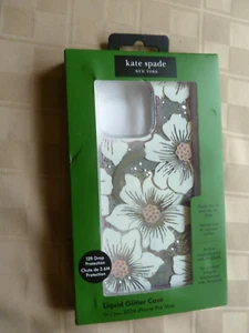 KATE SPADE Protective Case iPhone 16 Liquid Glitter Hollyhock Floral MagSafe - Photo 1 sur 2