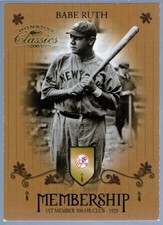 BABE RUTH /2500 NEW YORK YANKEES HOF MEMBERSHIP #M1 SP 2003 DONRUSS CLASSICS