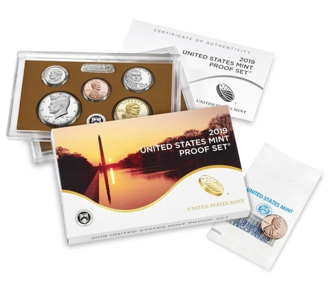 (1) 2019 S United States Proof Set ( With Lincoln Cent ) in Original Box & COA Cover