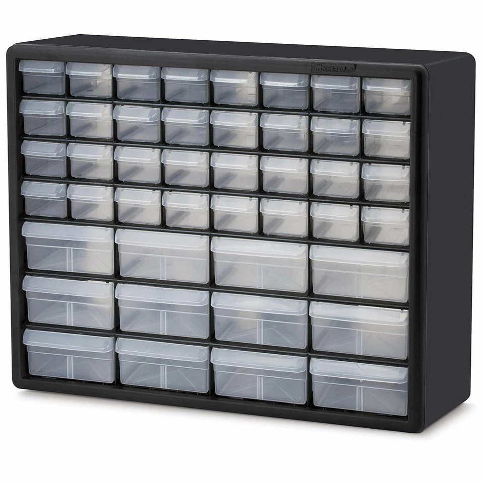 Plastic Storage Cabinet Organizer Drawers Stackable Craft Hardware Bead Fishing  - Image 1 of 4
