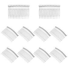 10pcs Clear Plastic Side Hair Combs with 14 Teeth for Women-KA