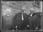 Reverend H.R. Grassick And Two Ministers Outside Scots Church, - 1930S Old Photo