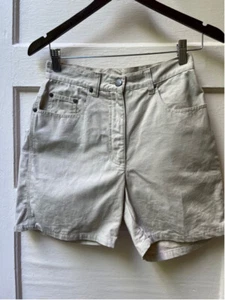 Vintage Esprit unisex Beige long khaki knee cotton high rise Shorts Size 1/2 - Picture 1 of 6