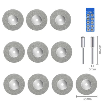 10 Stück Diamant Trennscheibe 35mm Glas Metall Schleifscheibe für Dremel Proxxon
