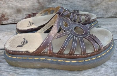 Sandalias Dr. Martens Air Wair Marrón Cuero Recortado Gruesas Y2K Talla US 9 UK 7 Foto 1 de 4