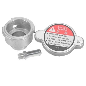 Aluminum Weld-On Radiator Filler Neck 32mm 1-1/4" ID with 1.1 Radiator Cap A2 - Picture 1 of 4