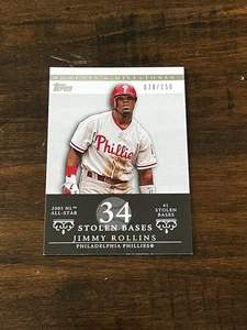 2007 Topps Moments & Milestones Jimmy Rollins #132 Philadelphia Phillies /150 - Picture 1 of 6