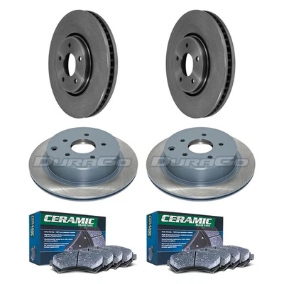 For Infiniti FX35 05-12 DuraGo Plain Front & Rear Brake Kit w Ceramic Pads Foto 1 de 4