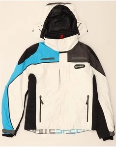 COLMAR Mens Hooded Windbreaker Jacket UK 38 Medium White Colourblock BC01 - Picture 1 of 4