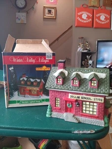 Vintage Winter Valley Weihnachtsdorf 1994 Dollar Gemischtwarenladen - Bild 1 von 11