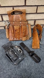 Lot Vintage IDEAL 35-950 Leder Linesman Werkzeugtasche South-Wire Super Solid GK - Bild 1 von 10