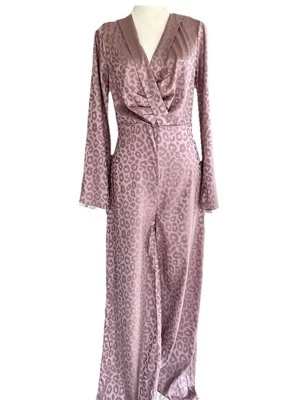 Mono Lulus Polvoriento Lavanda Estampado Leopardo Manga Campana Nuevo con Etiquetas M (6) Foto 1 de 4