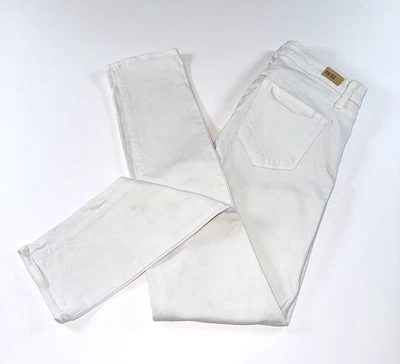 Pantalones de mezclilla Paige Skyline de mezcla de algodón con clavija al tobillo para mujer talla 26 blancos - Usados en excelente estado Foto 1 de 4