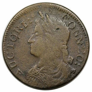 1787 Connecticut Copper, Draped Bust Left, scarce Miller 29.2-o, R5 - Picture 1 of 3