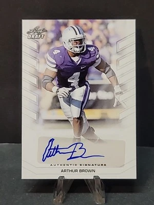 Arthur Brown Rookie Auto 2013 Leaf Draft Football Autos #AB2 Wildcats, Ravens - Image 1 of 2