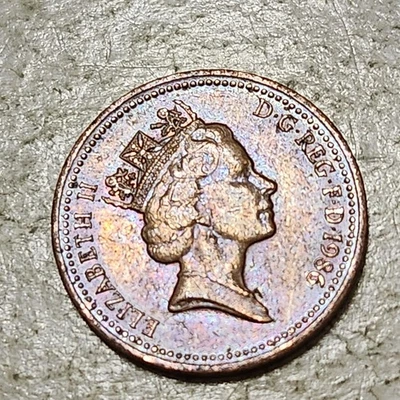 REINO UNIDO 🇬🇧 MONEDA DE UN (1) CENTAVO 1986 (REINA ISABEL II) Foto 1 de 2