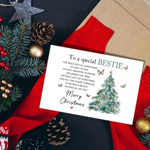 Tarjeta de Feliz Navidad para Bestia, Dulce Mejor Amigo Tarjeta de Navidad Regalo para Él... - Imagen 1 de 6