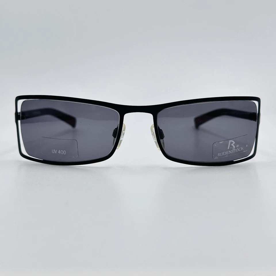 Gafas de sol Rodenstock para hombre y mujer cuadradas negras rojas mod. R 1242 C NUEVO Foto 1 de 4