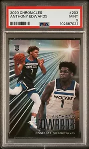 Panini Chronicles Anthony Edwards Minnesota Timberwolves 2020 novato PSA 9 - Imagen 1 de 2