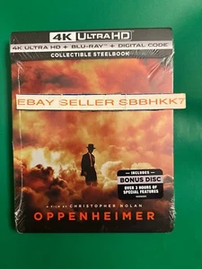 Oppenheimer (4K Ultra HD + Blu-ray + Digital Copy) Steelbook New Free Shipping - Picture 1 of 2