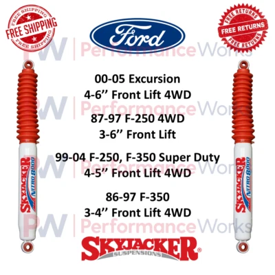 Skyjacker Shock Pair Front Lift For Ford Excursion, F-250 / F-350 Super Duty 4WD - Image 1 of 4