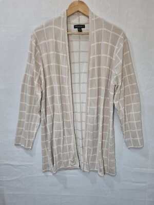 MAGGIE T longline cardigan Sz 2XL Open front/tight knit/relaxed-comfortable fit - image 1 of 4