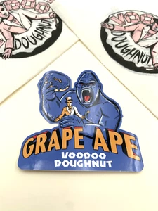 VooDoo Doughnut Sticker Grape Ape 3"x3" - Picture 1 of 7