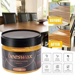 Beeswax Furniture Polish Wood Seasoning Beewax Natural Wood Wax Restoration - Picture 1 of 21