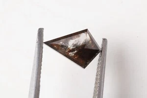 1.17Cts Natural Clear Black Salt & Pepper Kite Shape Loose Diamond 10.26mm DB35 - Picture 1 of 10