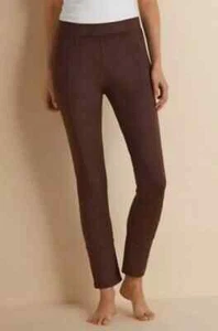 Soft Surroundings Micro Faux Suede Stretch Leggings Brown Size XL - Picture 1 of 4