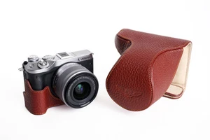 Original Echtleder Vollkamera Etui Tasche Abdeckung für Canon EOS M6 18-55 15-45 - Bild 1 von 9