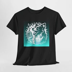 Border Collie Graphic T Singing Mic Musical Dog Parents Teen Adult S-5XL Tshirt - Picture 1 of 3