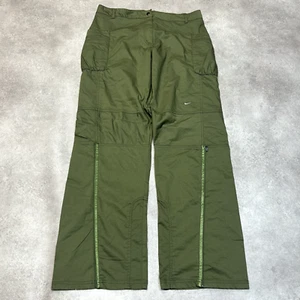 Nike Dri-Fit Cargo Trousers Womens XS Vintage Baggy Fit Trousers, Green - Picture 1 of 18