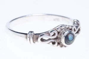 Mina Ring with Paua Shell Silver Jewelry - Size 60 NEW - Picture 1 of 1