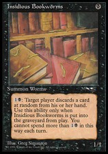 4x Insidious Bookworms (Multiple) ~ Lightly Played Alliances MTG Magic x4 4 Ulti
