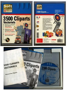 CD-ROM pour PC : 3 500 Cliparts Vectoriels - dans coffret, avec manuels - 1998 - Photo 1/1