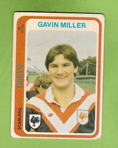 1979  EASTERN SUBURBS ROOSTERS  RUGBY LEAGUE CARD #38  GAVIN MILLER