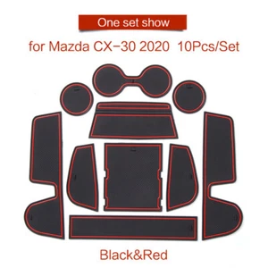 Rubber Gate Slot Pad Non-slip Cup Mats Accessories Fits Mazda CX-30 CX30 2020-26 - Picture 1 of 11