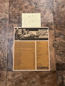 3.1964 Shelby 289 A.C.Cobra original factory sales sheet. - Picture 1 of 2