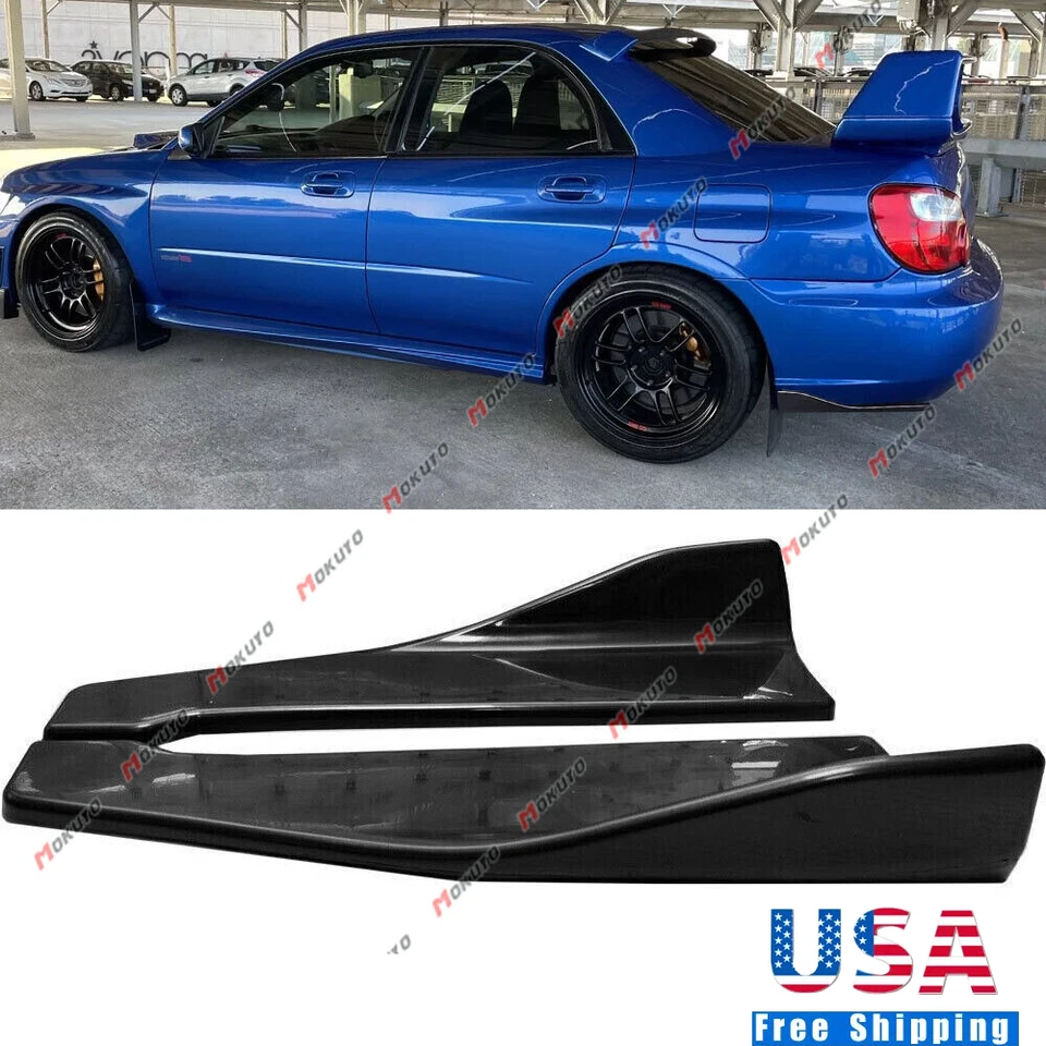2Pcs Glossy Black Car Rear Bumper Spats For Subaru Impreza WRX Sti 2005-2015 Foto 1 de 4