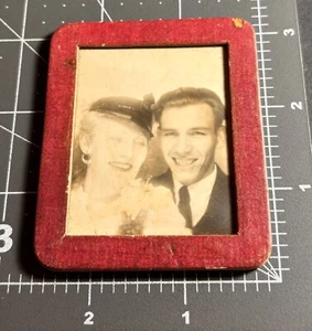 1940s Smiling Woman & Man Vintage PHOTOMATIC Photo Booth #2 - Picture 1 of 3