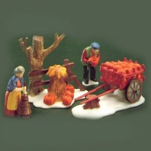 Dept 56 New England Village 1988 VILLAGGIO HARVEST TIME PEOPLE 4 pezzi 59412 - Foto 1 di 7