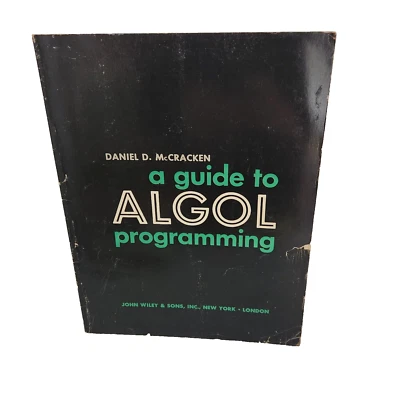 Guide to ALGOL Programming Daniel D. McCracken 1962 Vtg Computer Book Wiley Foto 1 de 4