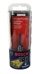 BOSCH 1/4" X 3/4" 2 FLUTE STRAIGHT CARBIDE TIPPED ROUTER BIT 85460MC 2" - Picture 1 of 4