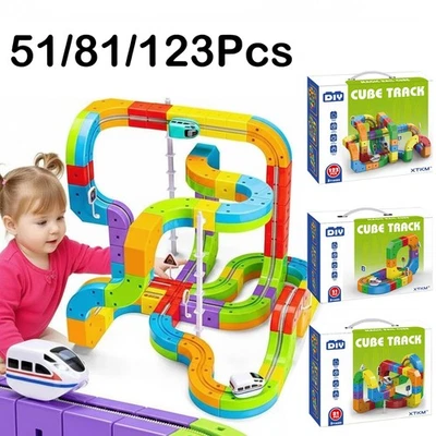 Electric Train Set, 51-123 PCS Electric Train Set Flexible Race Track Xmas Gift - image 1 of 4