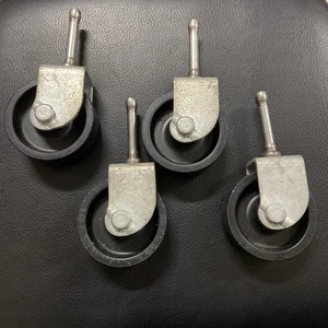 4er Set Metallrollen Räder geborgen Babybett GUT - Bild 1 von 3